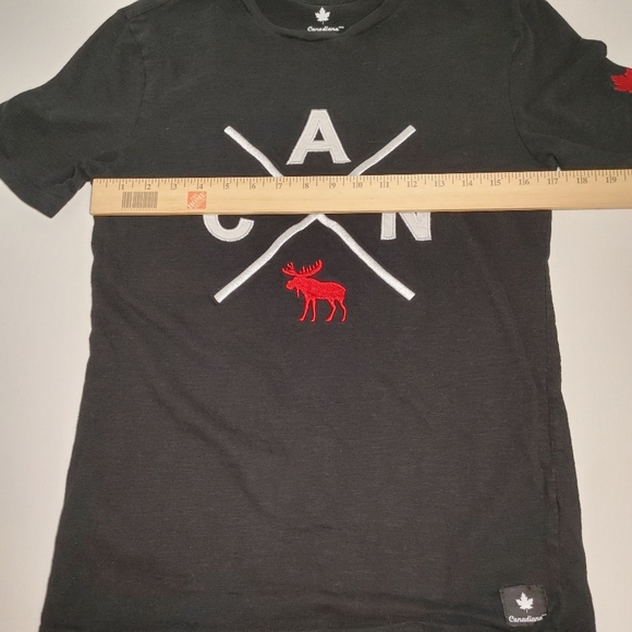 (4/$20) Men's Canada Black Short Sleeve T-Shirt Canadiana Size XS - Picture 7 of 11